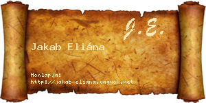 Jakab Eliána névjegykártya